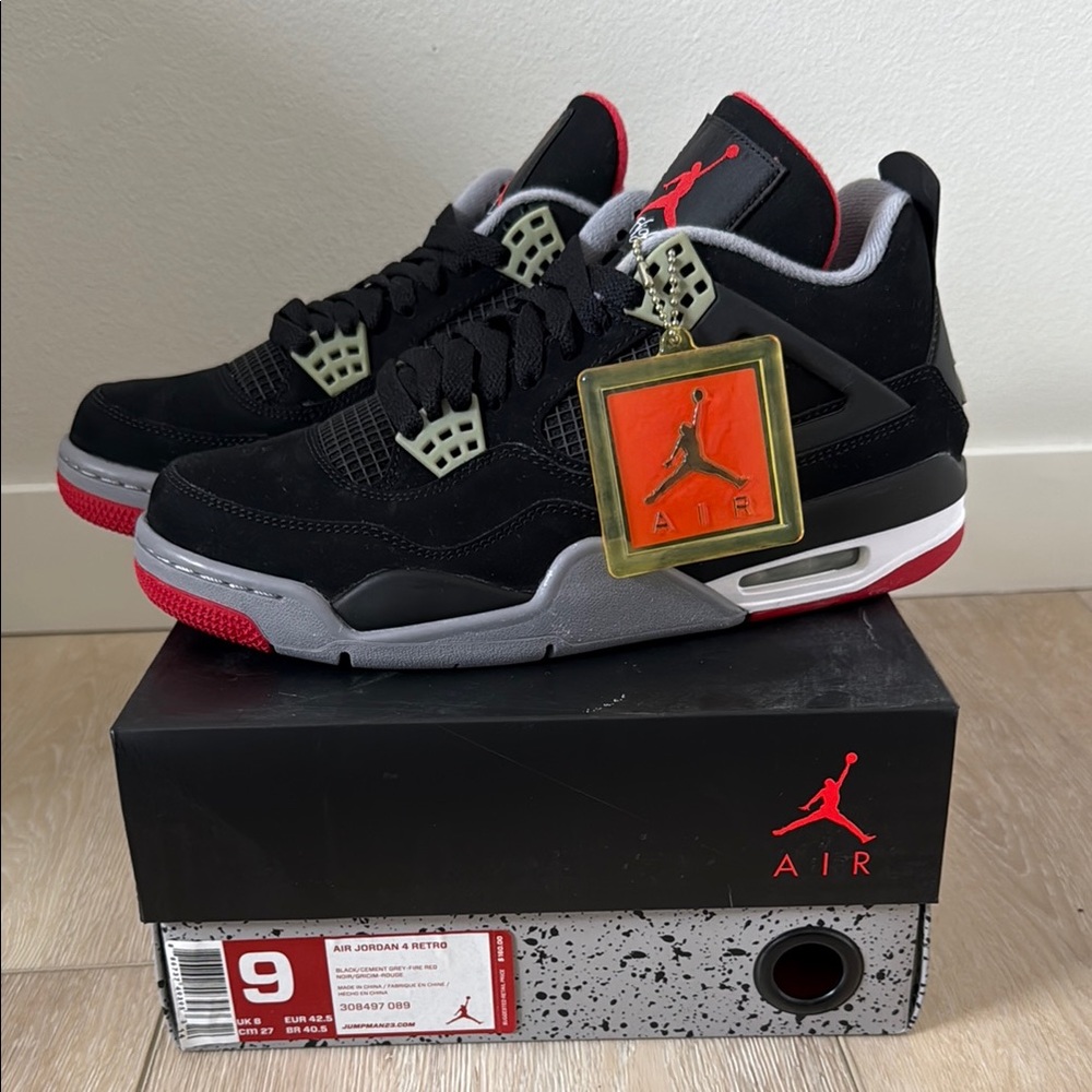 Air Jordan 4 Retro OG Bred release 2012 Size 9